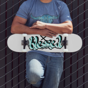 Skateboard Art de rue urbain de lettre main de Foi Bénie