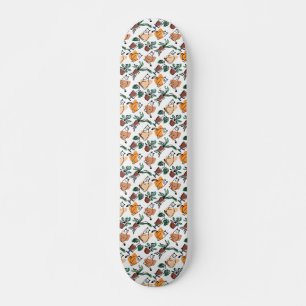 Skateboard Art de trait dessin chats et fleurs