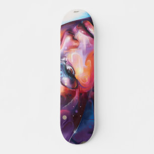 Skateboard Art féminin coloré