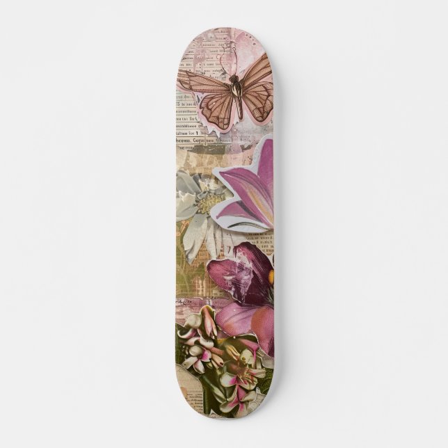 Skateboard Art Floral Vintage cool (Devant)