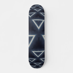 Skateboard Art géométrique sphérique triangulaire futuriste