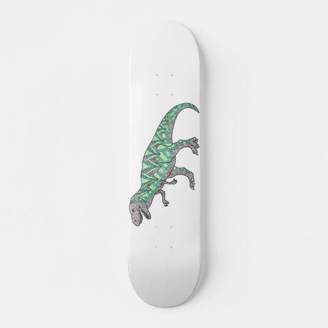 Skateboard Art illustré par griffonnage de dinosaure de T-Rex (Devant)