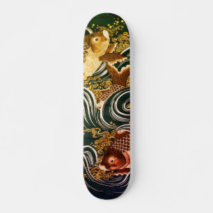 Skateboard Art japonais vintage de carpes Koi