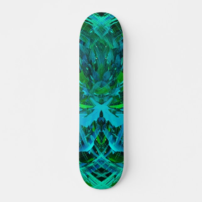 Skateboard Art Moderne Abstrait Vert (Devant)