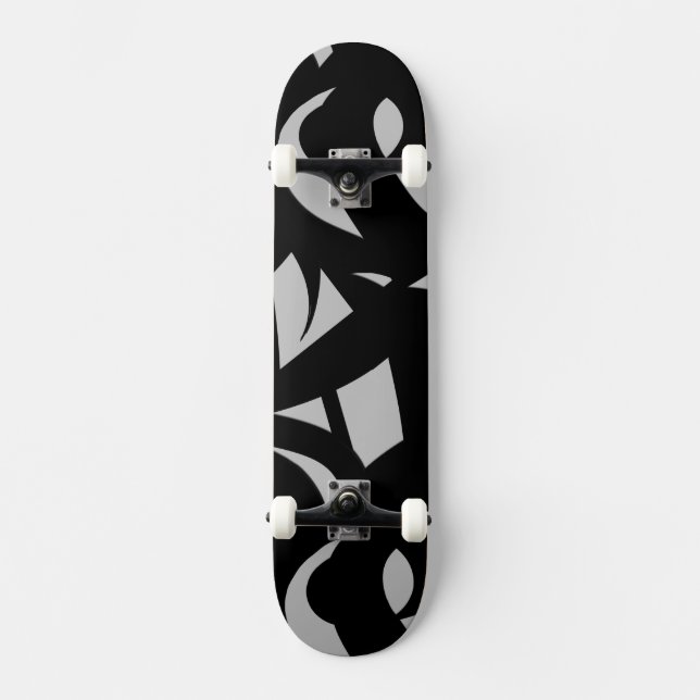 Skateboard Art moderne magnifique Gris / Noir (Recto)