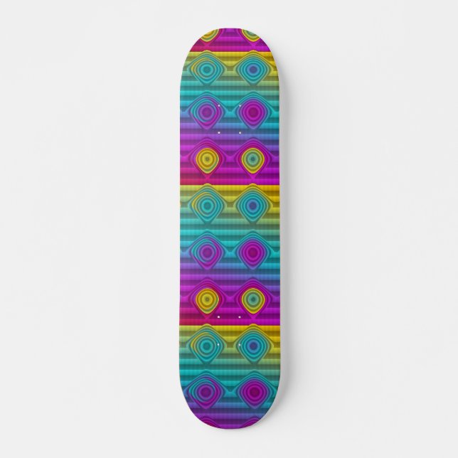 Skateboard ART motif - rayures 3D couleur 20 (Devant)