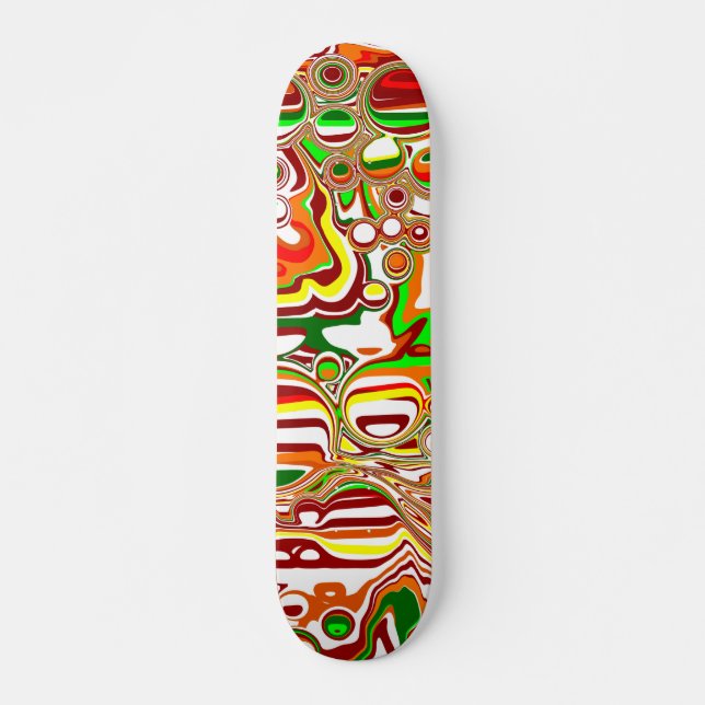 Skateboard Art numérique des bulles rétro    (Devant)