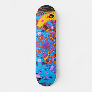 Skateboard Art numérique super futuriste Abstrait bleu