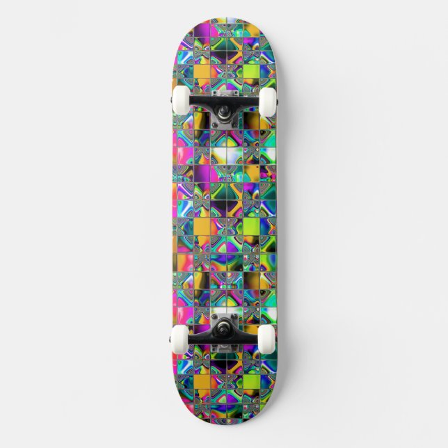 Skateboard Art original coloré Rainbow des années 90 (Recto)