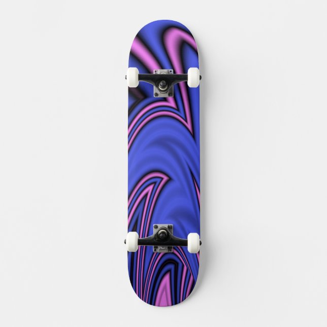 Skateboard Art polaire bleu et rose (Recto)
