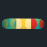 Skateboard Art Pop brillant avec cercles et Carré<br><div class="desc">Fluorescent n'est plus seulement pour les lumières comme le prouve cette oeuvre d'art pop merveilleusement brillante. Cette impression est un mélange de grilles carrés avec des cercles colorés à l'intérieur. Si vous aimez l'art abstrait,  vous adorerez cette impression !</div>