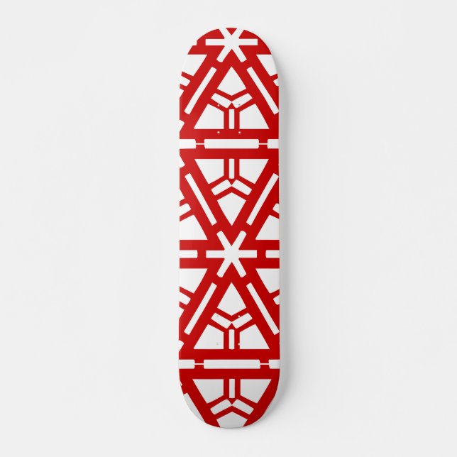 Skateboard Art rouge contemporain (Devant)