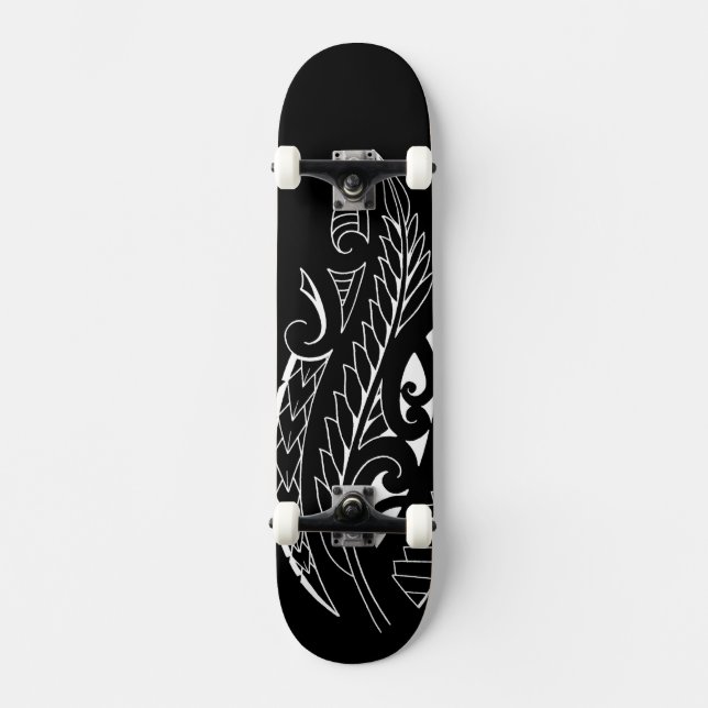 Skateboard Art silverfern blanc de symbole national de la (Recto)