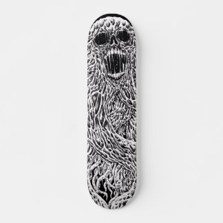 Skateboard Art Tentacle Du Crâne Noir Et Blanc
