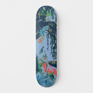 Skateboard Art unique Design Majestic Raven Moon & Wolf