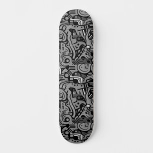 Skateboard Art urbain Abstrait monochromatique