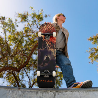 Skateboard Art vintage de Nikola Tesla Voltage Released