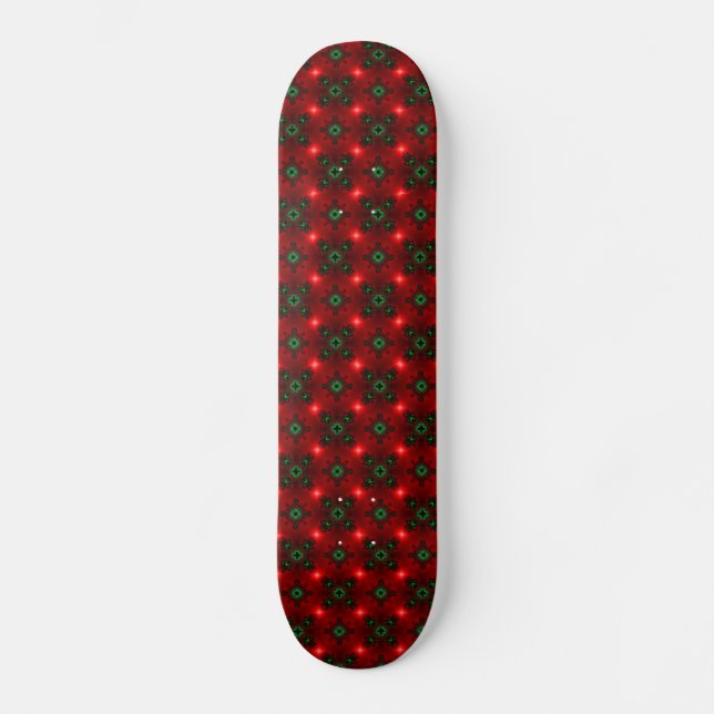Skateboard Artdeco de Noël en style rétro (Recto)