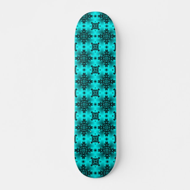 Skateboard Artdeco Flowers in Retro Style (Devant)