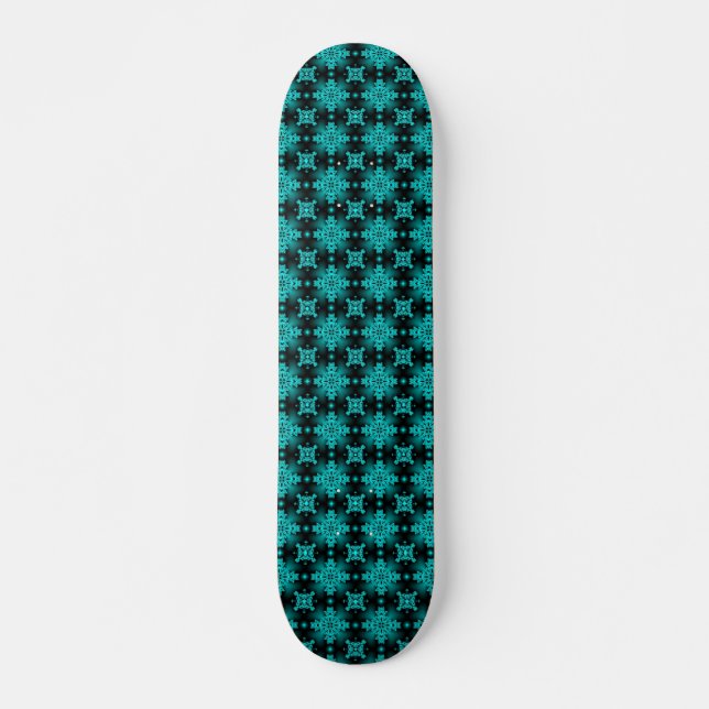 Skateboard Artdeco Flowers in Retro Style (Devant)