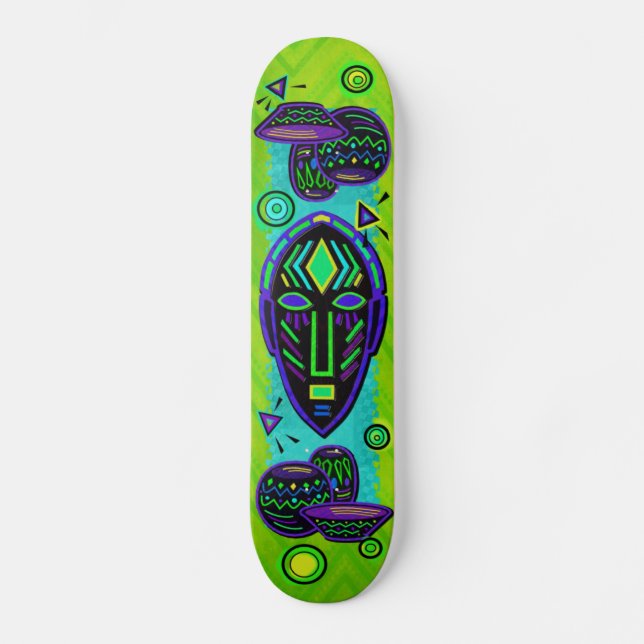 Skateboard Artifact African Pop Art (Recto)