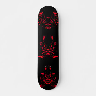 Skateboard artisanal - Noir & Rouge