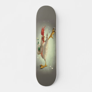 Skateboard Artiste martiale poulet