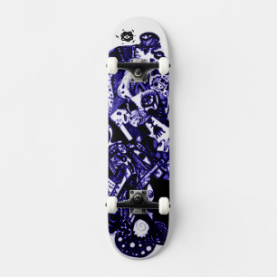 Skateboard Artsy bleu noir