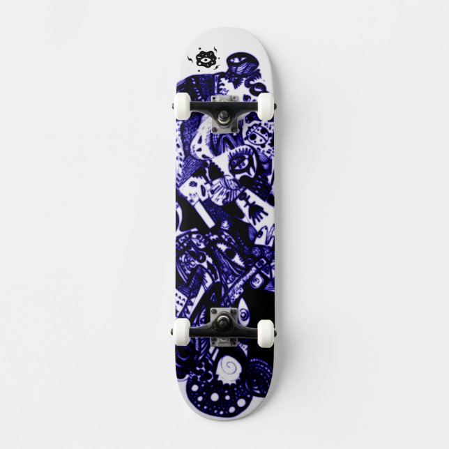 Skateboard Artsy bleu noir (Recto)