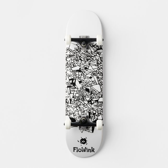 Skateboard Artsy, Cool noir blanc (Recto)