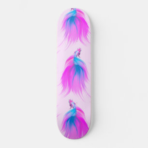 Skateboard Artsy Girly Neon rose bleu peint Betta Poisson