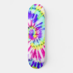 Skateboard Artsy Neon Rainbow Tie Dye Motif d'aquarelle