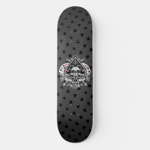 Skateboard As de Pique Crânes Cartes à Jouer Joueur