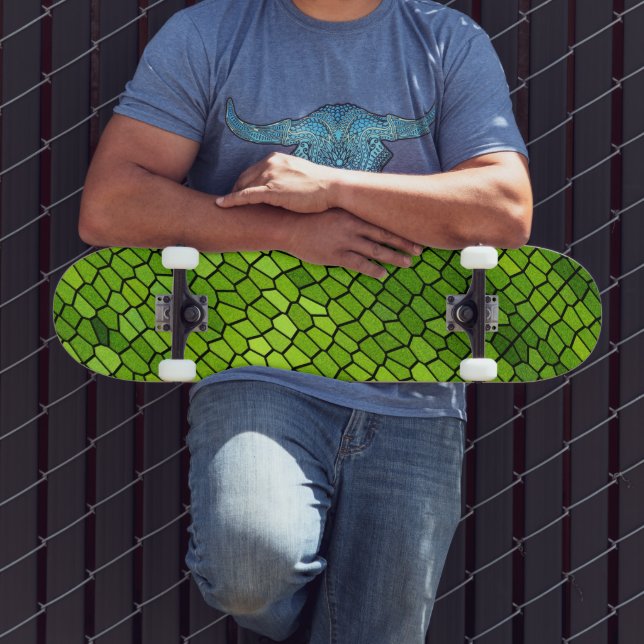 Skateboard Aspect verre taillé vert (Extérieur 3)