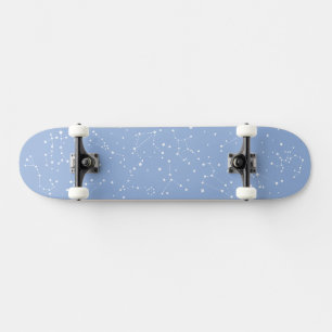 Skateboard Astrologie Pastel Bleu Étoiles Constellation
