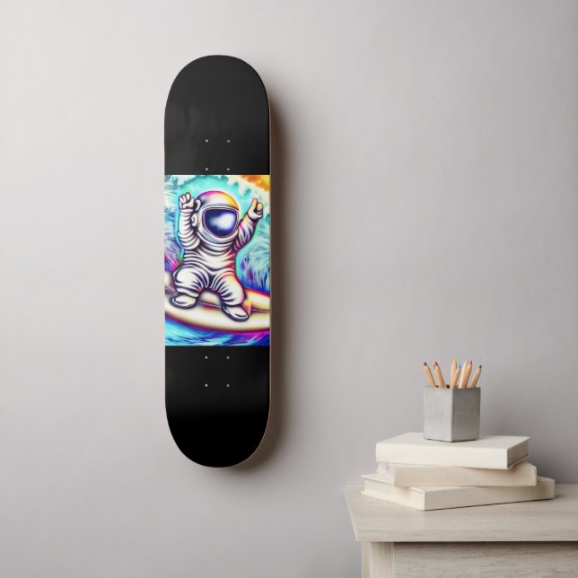 SKATEBOARD ASTRONAUT AND HIS COSMIC SURFING ADVENTURE (Art mural)