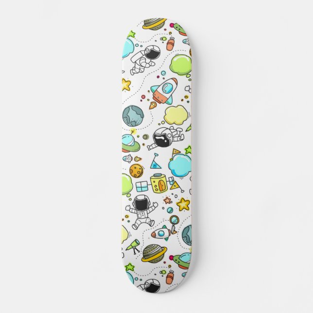 Skateboard Astronaute de l'espace beau cool (Recto)
