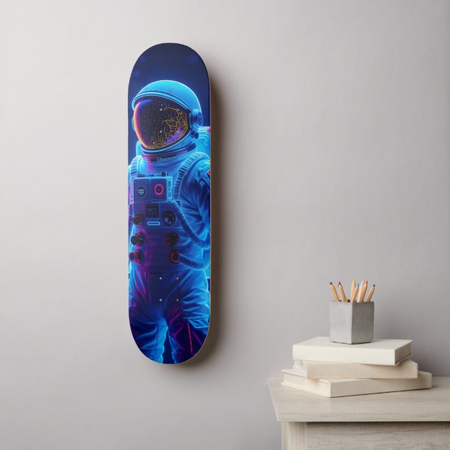 Skateboard Astronaute spatial (Art mural)