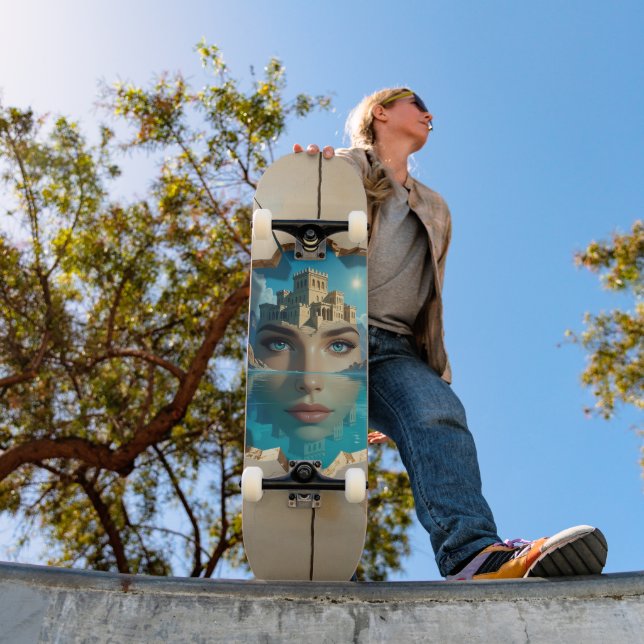 Skateboard Atlantide époustouflante émergeant des profondeurs (Extérieur 1)