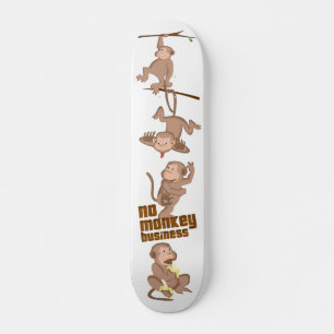 Skateboard Aucune planche à roulettes d'affaires de singe