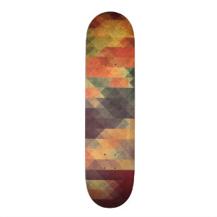 Skateboard Audacieuses géométriques couleurs portées rétr