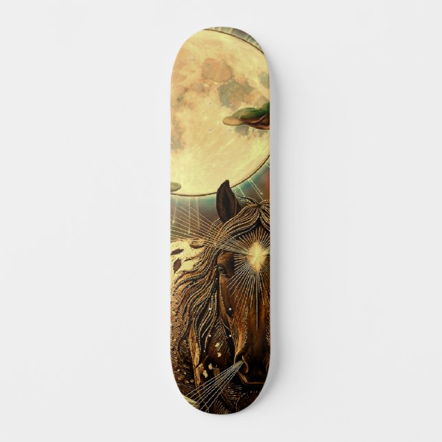 Skateboard Aura Équine Ambre (Recto)