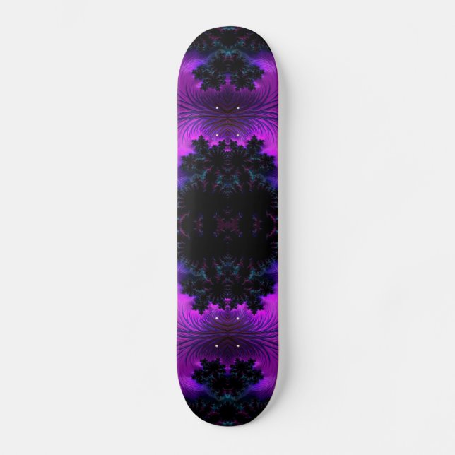 Skateboard Aurora Borealis à minuit Fractal Abstrait (Recto)
