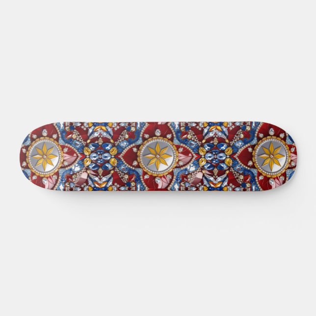 Skateboard aux couleurs colombiennes (Horz)