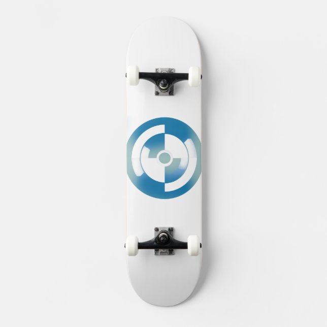 Skateboard avec design de cercles abstraits (Recto)
