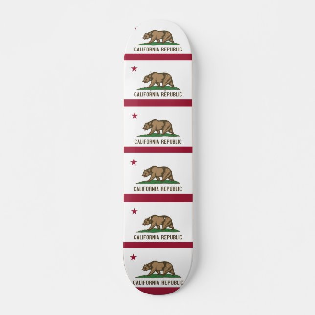 Skateboard avec drapeau de la Californie (Devant)