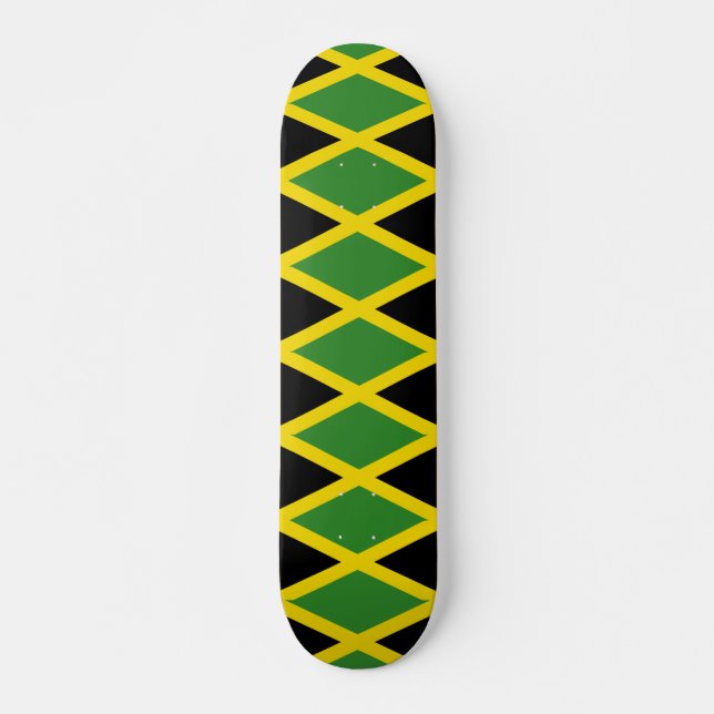 Skateboard avec drapeau de la Jamaïque (Devant)