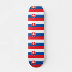 Skateboard avec drapeau de la Slovaquie