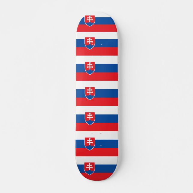 Skateboard avec drapeau de la Slovaquie (Devant)