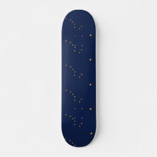 Skateboard avec drapeau de l'Alaska